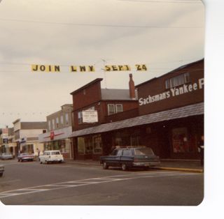 Banner hanging over street