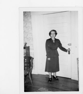 B&W photograph of Louise Gilbert