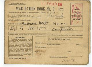War Ration Book