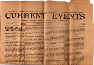 May 1915 Current Events student newspaper