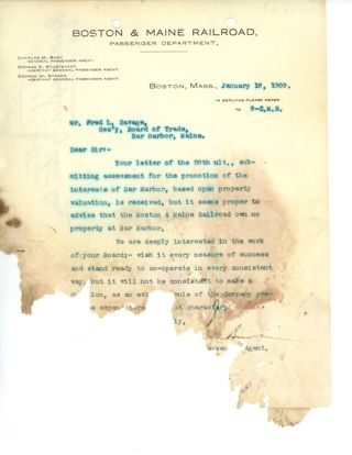 Letter, Boston and Maine Railroad #4