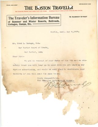 Letter, Boston Traveler #3