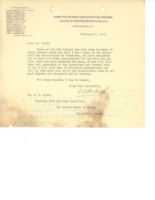 Letter, Edwin Burleigh