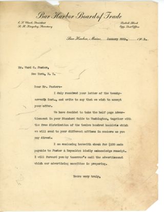 Letter to Ward Foster