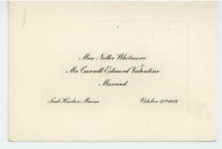 Nellie Whitmore to Carroll Edward Valentine