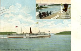 Steamer Frank Jones Leaving Bar Harbor, ME