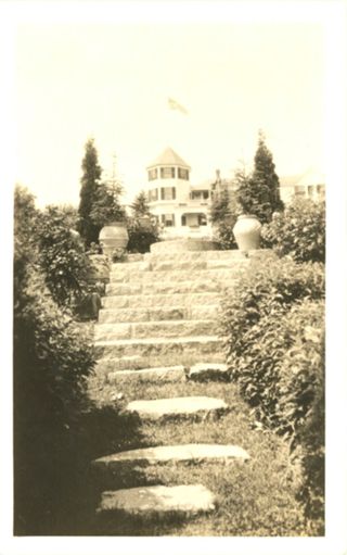 Millstone Garden Path and Kimball House, Northeast Harbor, ME