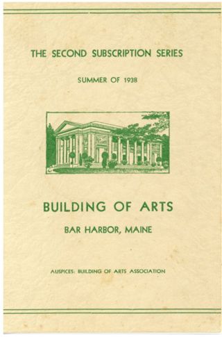 Building of Arts, Bar Harbor, Summer 1938