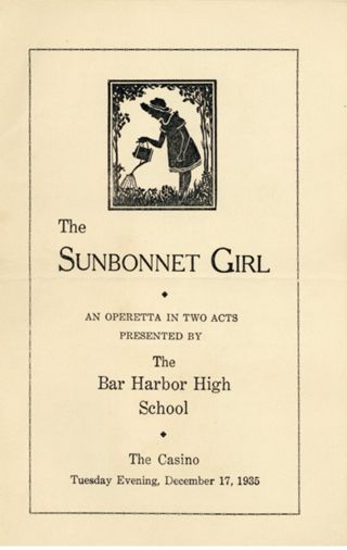 Program for the Sunbonnet Girl