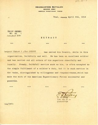 Richard Allen Troop Order