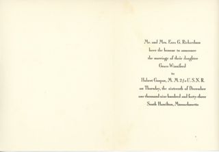 Invitation to wedding (1943)