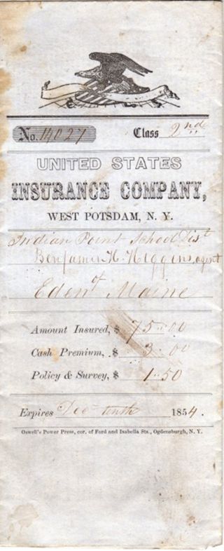 Insurance certificate