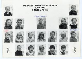 Mt. Desert Elementary School Kindergarten, 1969.70