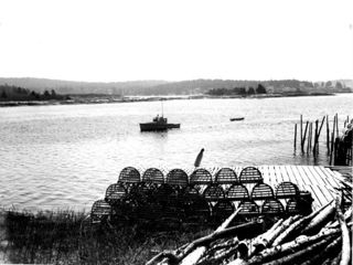 Lobster boat, returning to warf