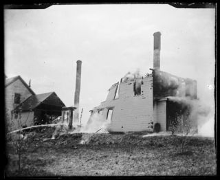 Holmes house on fire