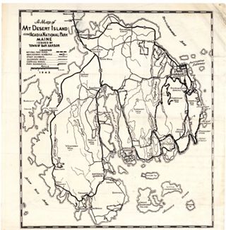 Map of Mt. Desert Island, Maine