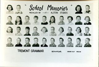 Tremont, Bernard, grammer school photo, 1954