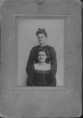 Trask, Flavilla and Jennie, young women, formal photo