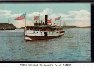 postcard of Maine Central railroad's steamship Sappho