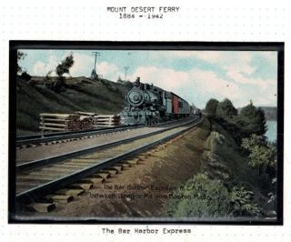 postcard of Maine Central railroad's Bar Harbor Express