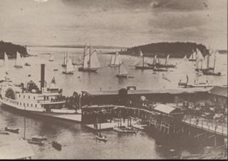 View of the Pier in 1890, Bar Harbor, Maine