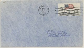 1986 envelope canceled in Bar Harbor.