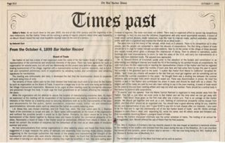 reprint of 1899 article re: rail service at Mount Desert Ferry.