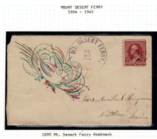 Envelope with 2 cent stamp sent from Mount Desert Ferry