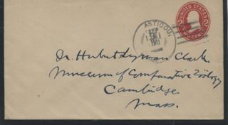 Envelope & 2 cent stamp sent from Asticou post office, 1911