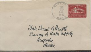 Envelope sent from Sutton Island Post Office 1932