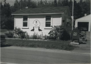 Black & white photo of Seal Cove post Office, 1998
