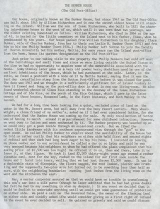 Article re: Sutton Island, Post Office history, flora & fauna