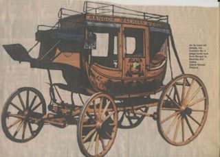 news photo of mail coach for Bangor, Machias & Calais