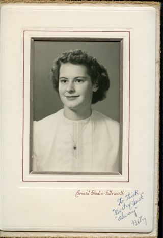 Betty Ann Walls, Pemetic HS senior photo, 1949