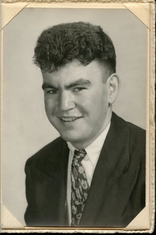 Lewis, Gilbert Pemetic HS senior photo, 1949.