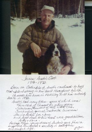 Gott, James Austin, with his dog.