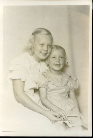 Stanley, Alberta and Mary, young girls, formal photo.