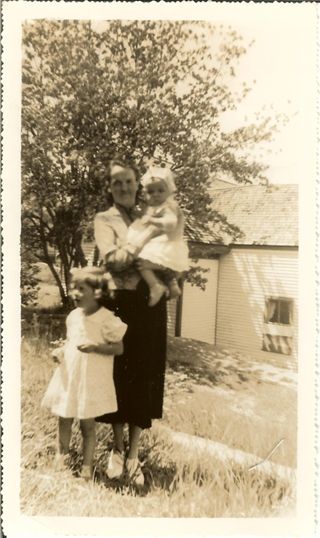 Elizabeth Harkins with Celeste, 1938