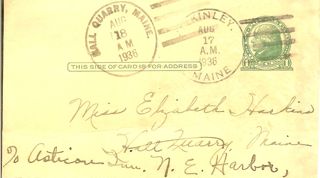 Postcard to Elizabeth Harkins