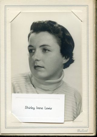 Lewis, Shirley, Pemetic senior photo, 1955