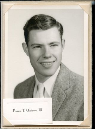 1961 Pemetic senior photo, Francis T. Chalmers, III