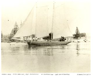 sailing ship Hattie L. Gray at Sylvester Cove