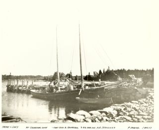 sailing ship Hattie L. Gray at wharf