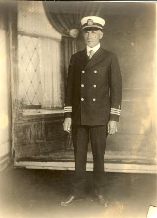 Loren Rumill in navy uniform