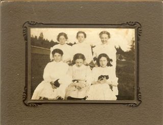 6 young women including Rumill, Leola G. Lunt, Theresa M.
