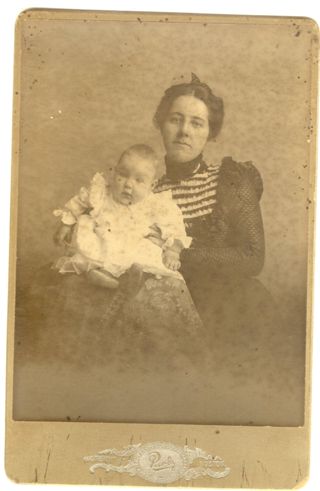 Helen C. Rideout with child, Gertrude