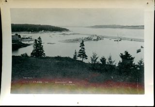 Gott's Island, outer pool, inner pool, Berlin & Russell camp on beach and Montell Gott house on far left.