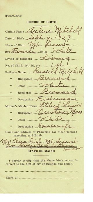 Tremont birth record