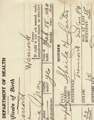 Tremont birth record