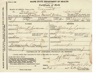 Tremont birth record